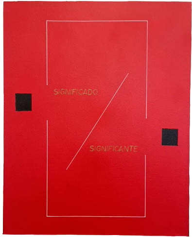 12. Almandrade, Lição de semiótica, 1974 2016, Acrílico sobre tela, 50 x 40 cm