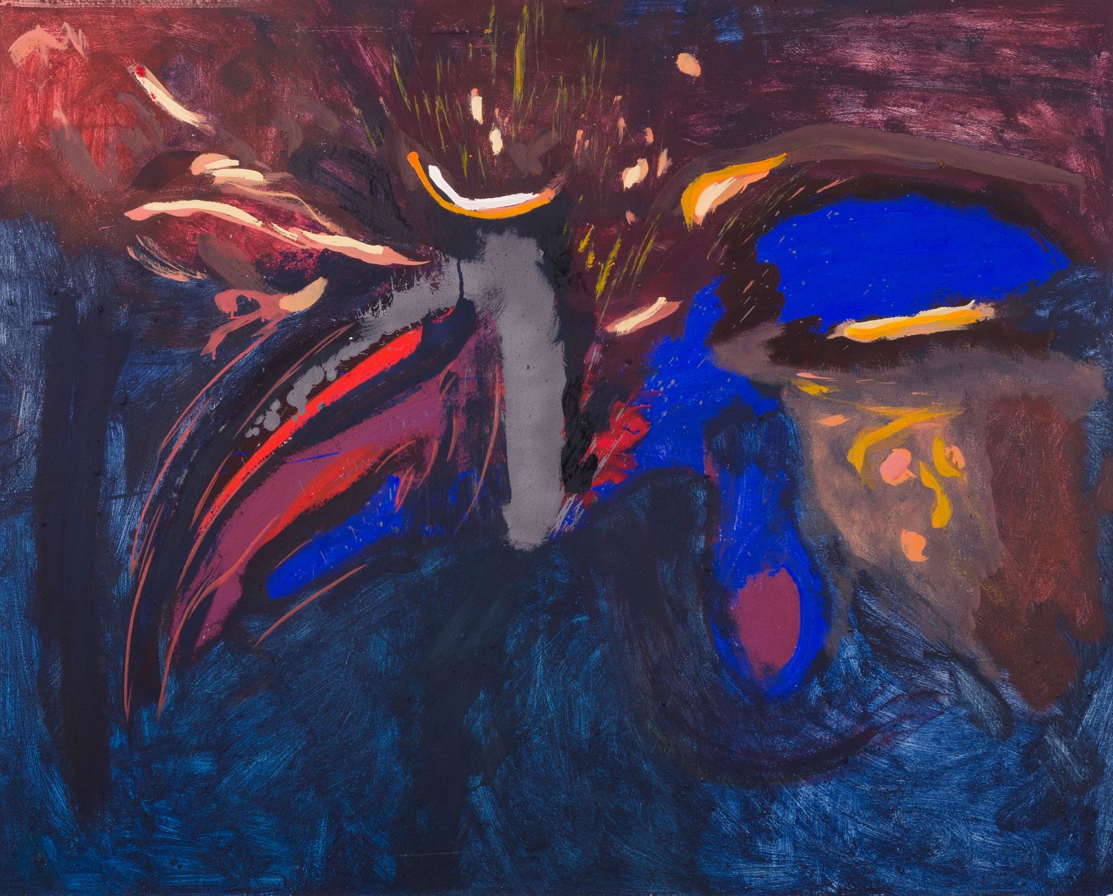 56.paulo lobo. Pintura 18 - PAU AZUL 2019 óleo sobre tela 127 x 102 cm