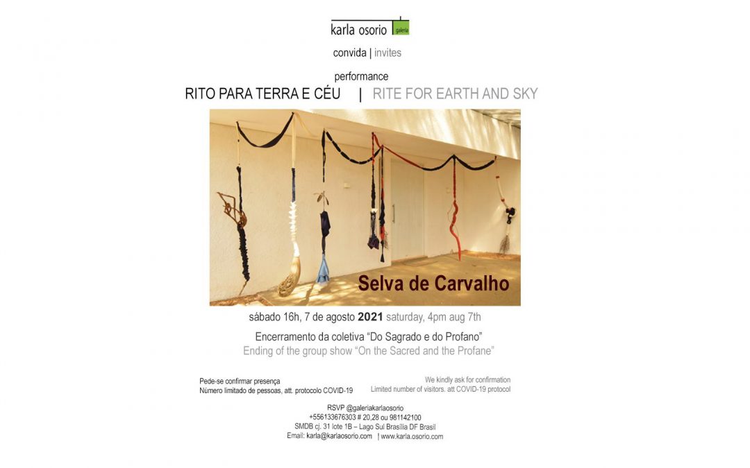 Evento encerramento da coletiva DO SAGRADO E DO PROFANO, Curadoria de Fernando Mota com performace inédita da artista Selva de Carvalho