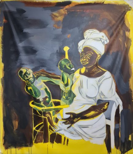 Moisés Patricio
Sem título, (mulher com criança), 2024
Acrílica sobre tela
180 x 160cm