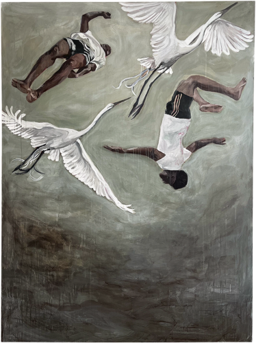 Matheus Marques Abu
Espiral de tempo e voo, 2024
Spiral of time and flight
Acrylic on canvas
138×195 cm