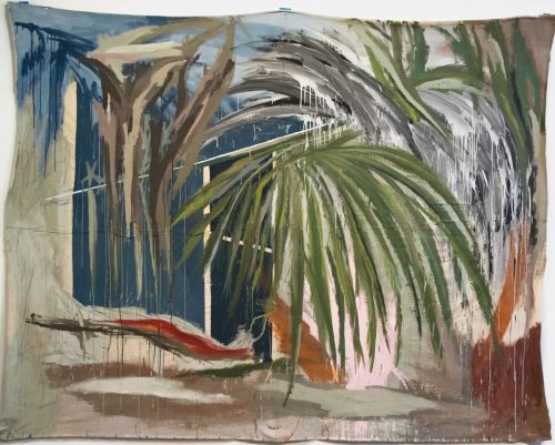 Aominê (Renan Aguena)
Te faço a proposta | I make you the proposal
Tinta de parede e lá pis de marceneiro e canetã o sobre lona de algodão preparada
Wall paint, carpenter’s pencil, and marker on prepared cotton canvas
286 x 366cm | 112.6 x 144.1 in