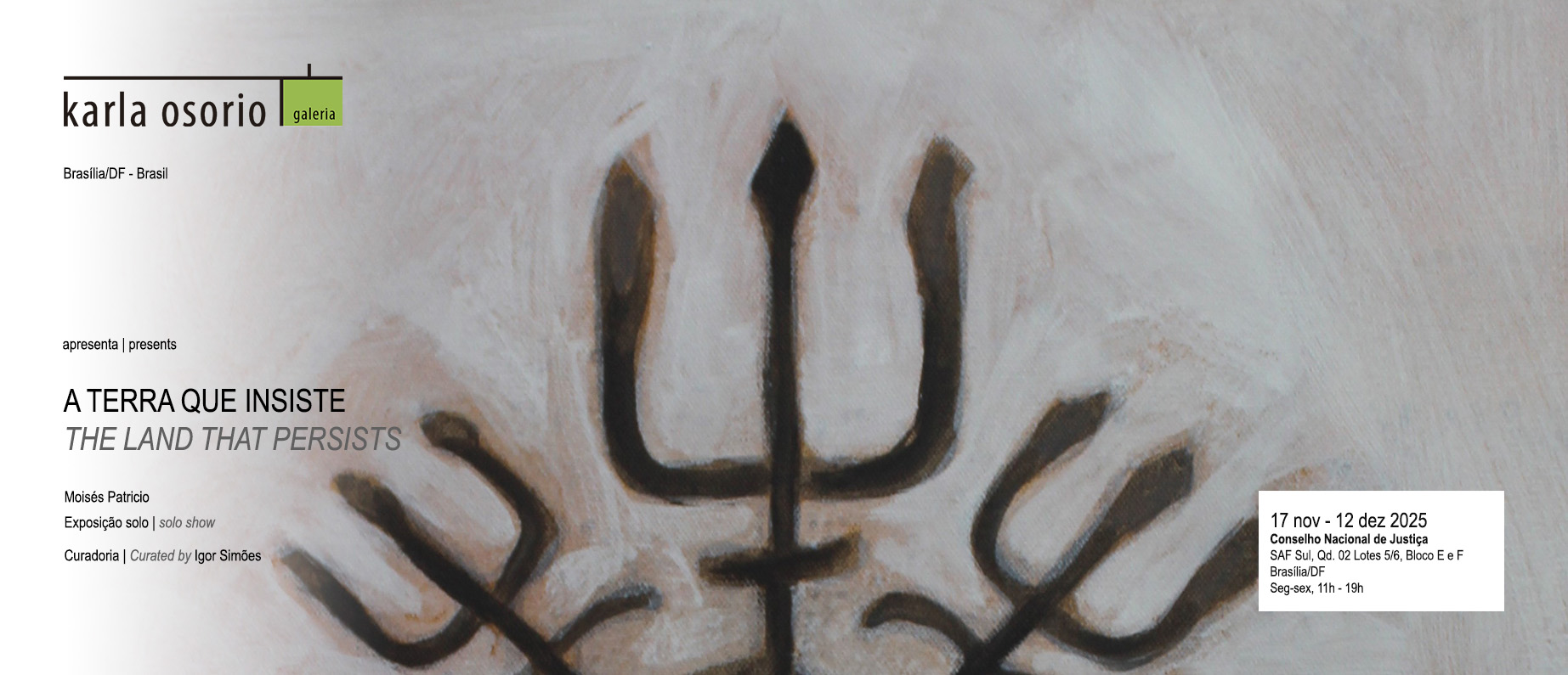 Capa-GaKO. expo. MOISÉS PATRICIO. A Terra que Insiste. 1av. 22.11.25