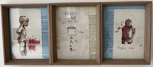 Demi Kaia
Desenhe-me | Draw me, 2010
Lápis em papel impresso | Pencil on printed paper
26 x 21 cm