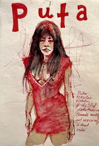 Demi Kaia
Sem título, diário pág. 02 | Untitled, diary page 02, 2011
Tinta e lápis sobre papel | Ink and pencil on paper
26 x 19 cm | 10 x 7 in